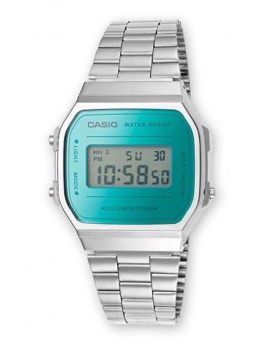 Casio A168WEM-2EF Uhr mit schillerndem Spiegelfinish