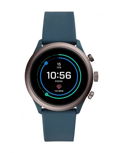 Relógio FTW4021 Fossil Smartwatch | HR Smokey Blue Silicone Generation IV