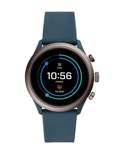 Reloj FTW4021 Fossil Smartwatch | HR Smokey Blue Silicone Generation IV