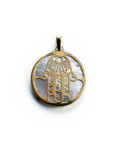 18 K Gold Pendant Fatima's hand Motive G-852