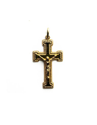 Colgante Cruz con Cristo Oro 18 K CR1010
