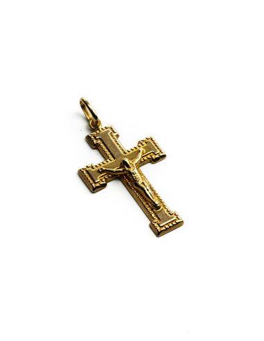 Colgante Cruz con Cristo Oro 18 K CR1010