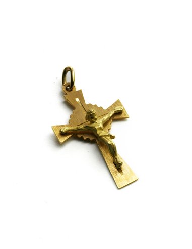 Colgante Cruz con Cristo Oro 18 K CR1012