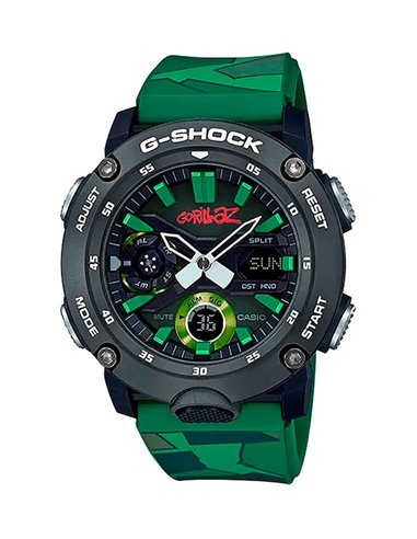 | GA-2000GZ-3AER | Casio « GORILLAZ » G-SHOCK & G-CARBON GA-2000GZ-3AER