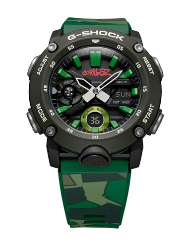 | GA-2000GZ-3AER | Casio « GORILLAZ » G-SHOCK & G-CARBON GA-2000GZ-3AER