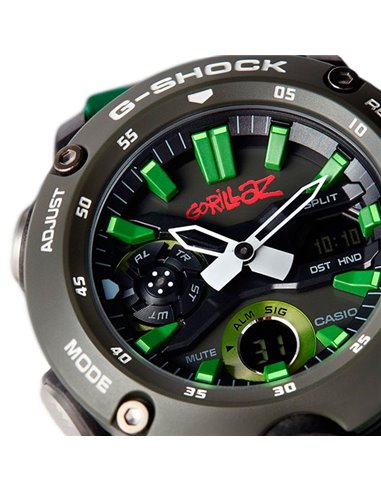 | GA-2000GZ-3AER | Casio « GORILLAZ » G-SHOCK & G-CARBON GA-2000GZ-3AER
