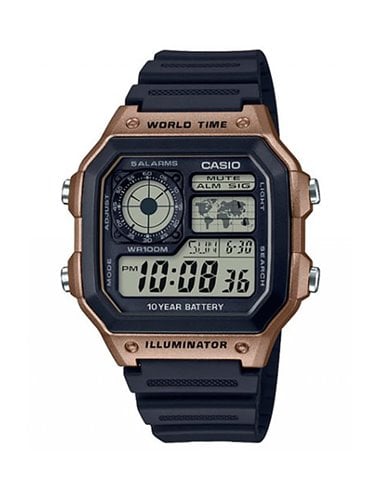 | AE-1200WH-5AVEF | Reloj Casio « COLLECTION WORLD MAP » AE-1200WH-5AVEF