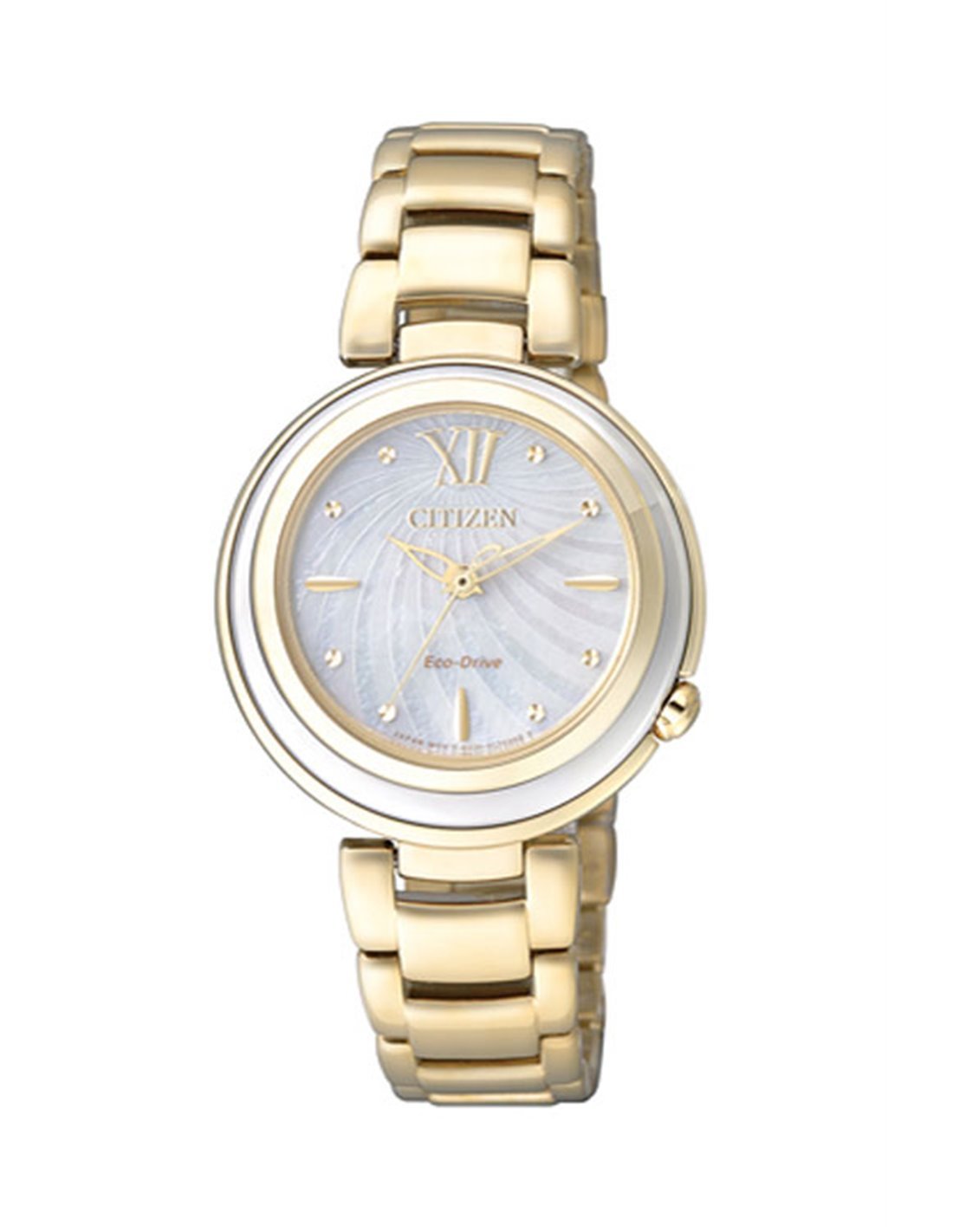 Reloj Citizen Eco Drive de mujer enchapado en oro modelo EM0336 59D Reloj Citizen Eco Drive de mujer enchapado en oro modelo EM0336 59D