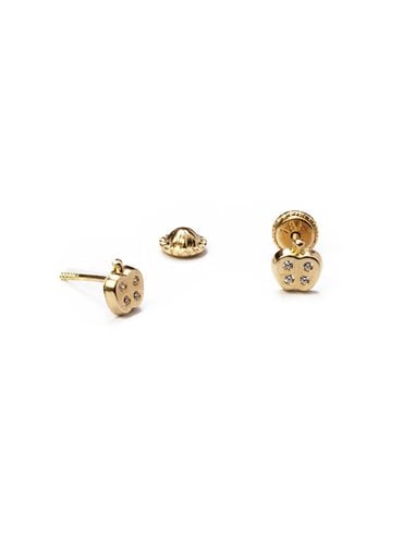 Small Golden Bean Water Drop Elliptical Stud Earrings - Temu