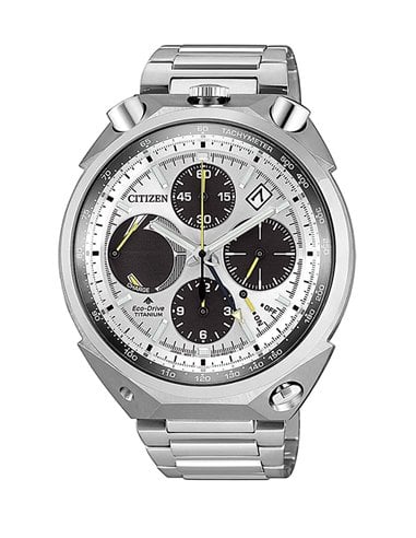 Montre Citizen AV0080-88A Eco-Drive Bullhead Super Titanium Blanc