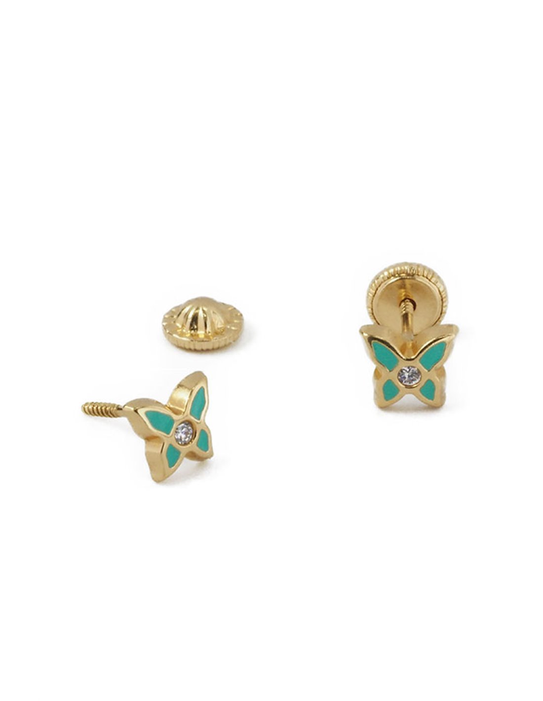 22k Plain Gold Earring JG-1907-3871 – Jewelegance