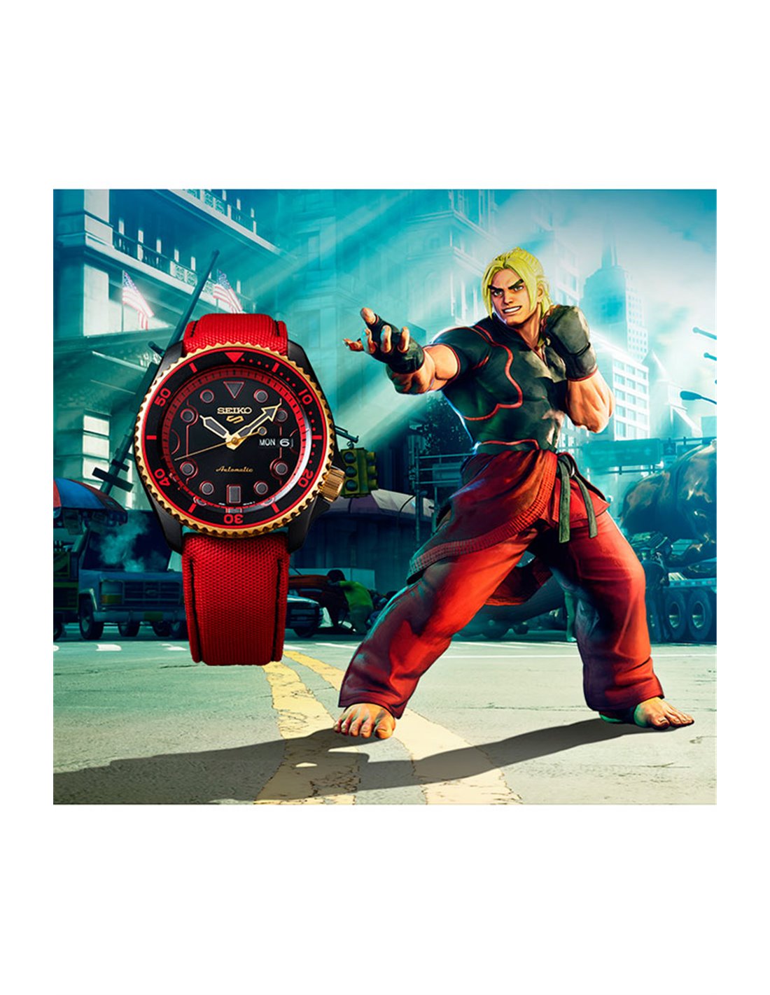 SRPF20K1 | Seiko « Nº5 SPORTS STREET FIGHTER KEN » SRPF20K1