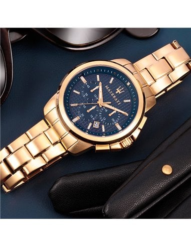 Relógio Maserati R8873621021 Successo Mostrador Azul