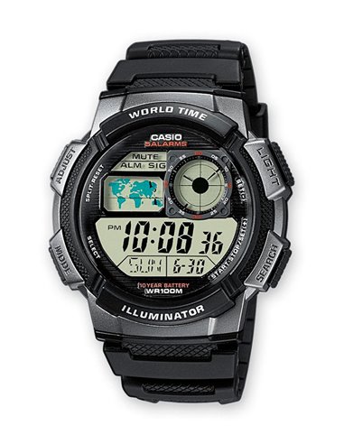 | AE-1000W-1BVEF | Herrenuhr Casio « COLLECTION WORLD MAP » AE-1000W-1BVEF