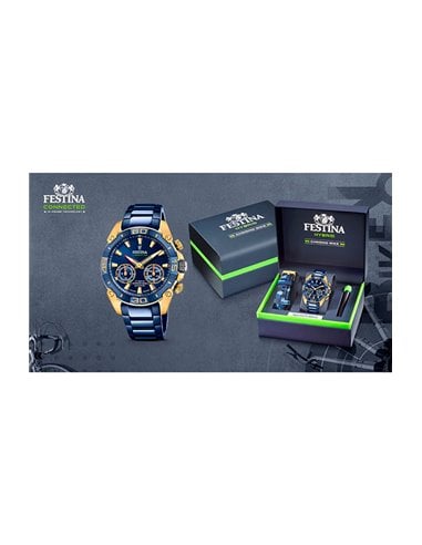 Herrenuhr Festina F20547/1 Hybrid Connected Chrono Bike Blau