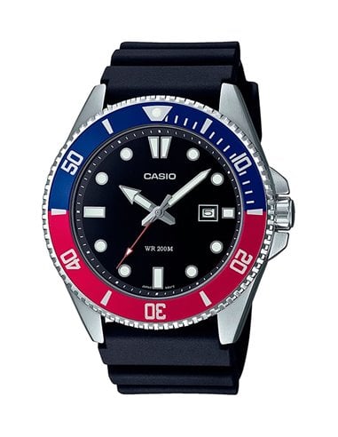 Relógio Casio MDV-107-1A3VEF Collection Moldura Pepsi