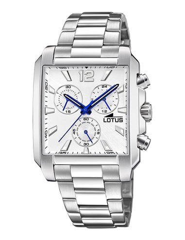 Lotus Square 18850/1 Edelstahl 38 mm Weißer Uhr
