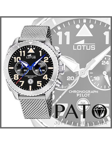 | 18704/3 | Herrenuhr Lotus « CHRONO PILOT » 18704/3