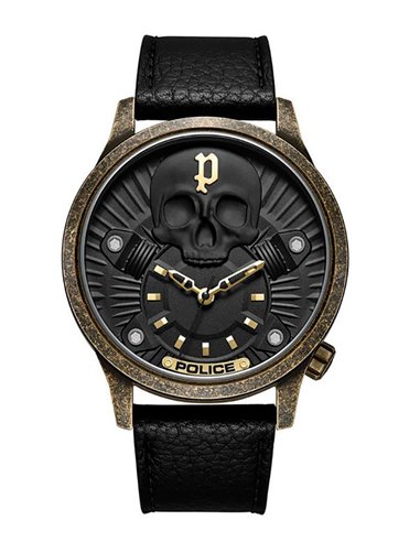 | PEWJA2227702 | Herrenuhr Police « JET 3H BLACK&GOLD » PEWJA2227702