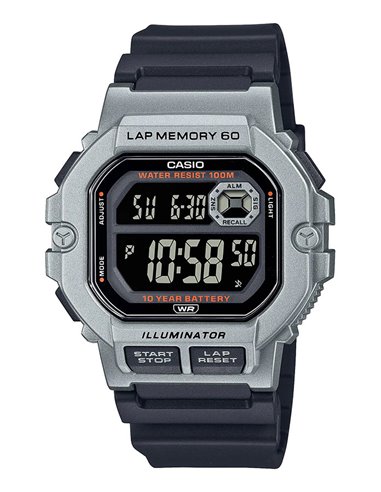 Herrenuhr Casio WS-1400H-1BVEF Collection Sporty 60 Laps Square