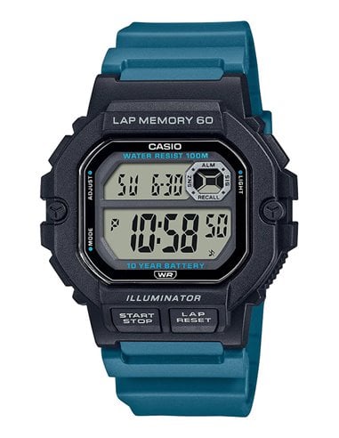 Herrenuhr Casio WS-1400H-3AVEF Collection Sporty 60 Laps Square