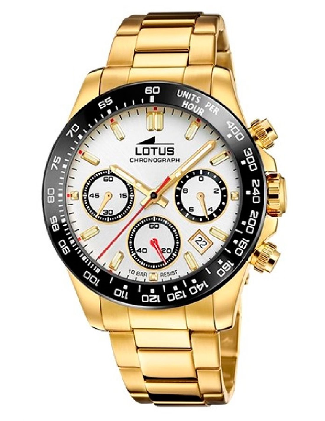 Reloj Lotus Freedom para hombre dorado negro