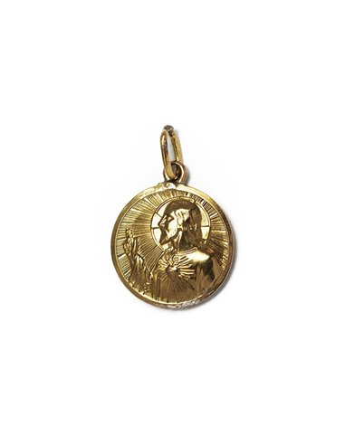 Pendentif D´or 18 K Scapulaire « Notre-Dame du Mont Carmel et Coeur Jésus » VCNAE