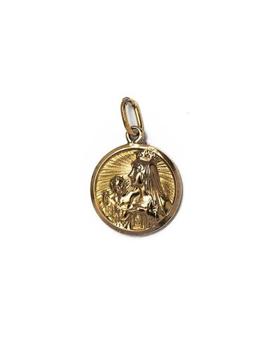 Halsschmuck Gold 18 K Skapulier « Unsere Liebe Frau vom Berge Karmel und Herz Jesus » VCNAE