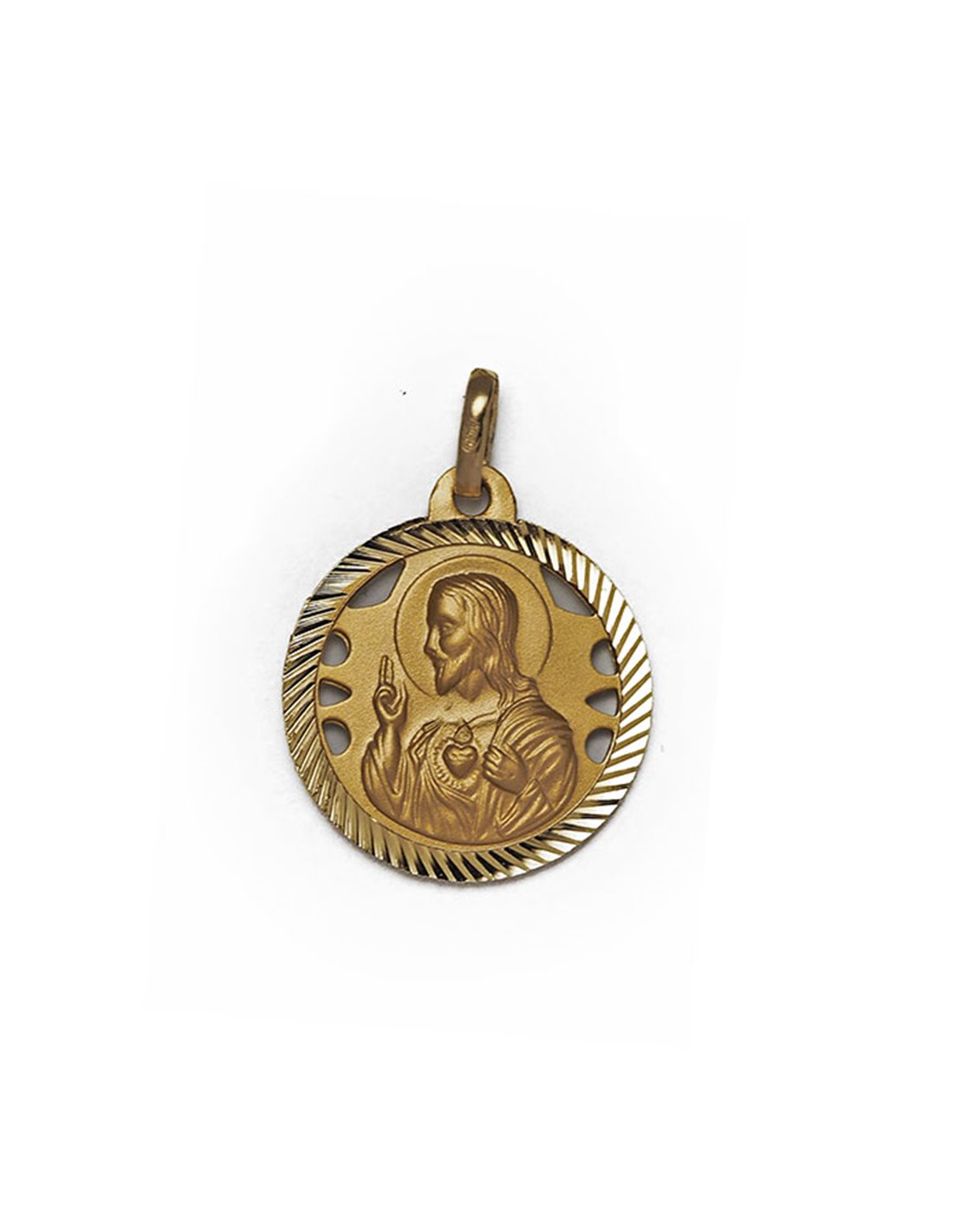 18 K Gold Pendant Scapular « Our Lady of Mount Carmel and Heart