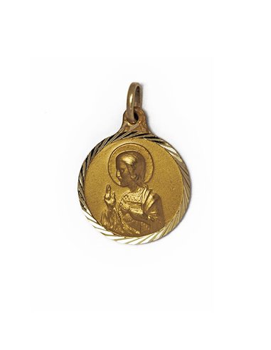 Pendentif D´or 18 K Scapulaire « Notre-Dame du Mont Carmel et Coeur Jésus » VCNPE