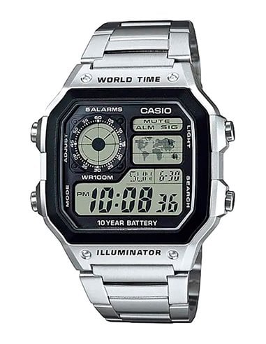 | AE-1200WHD-1AVEF | Herrenuhr Casio « COLLECTION WORLD MAP » AE-1200WHD-1AVEF