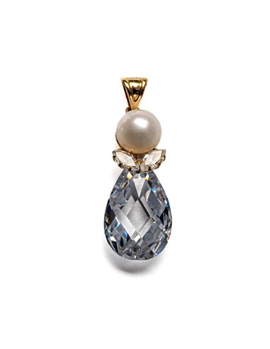 Pingente Ouro 18 K « LÁGRIMAS DE CRISTAL » LAG149