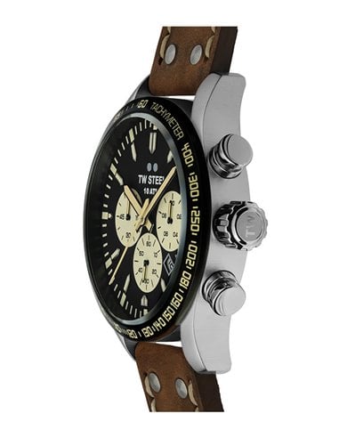 Herrenuhr Tw Steel VS120 Volante Braun Lederarmband