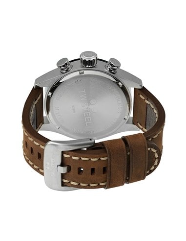 Herrenuhr Tw Steel VS120 Volante Braun Lederarmband