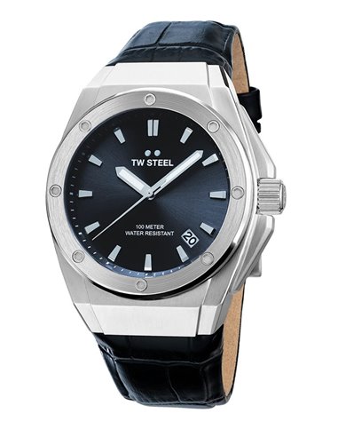 Relógio Tw Steel CE4108 Ceo Tech Pulseira de Couro Preto