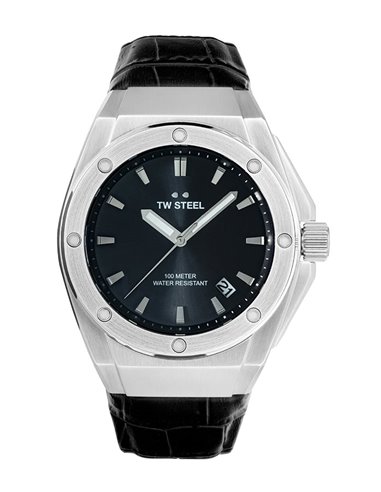 Relógio Tw Steel CE4108 Ceo Tech Pulseira de Couro Preto