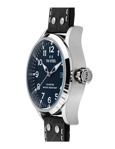 Montre Tw Steel VS100 Volante Bracelet en Cuir Noir