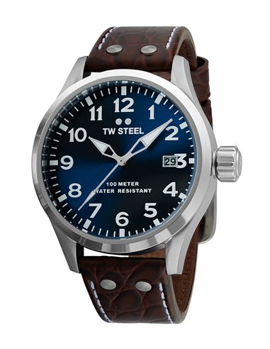 Herrenuhr Tw Steel VS101 Volante Braun Lederarmband