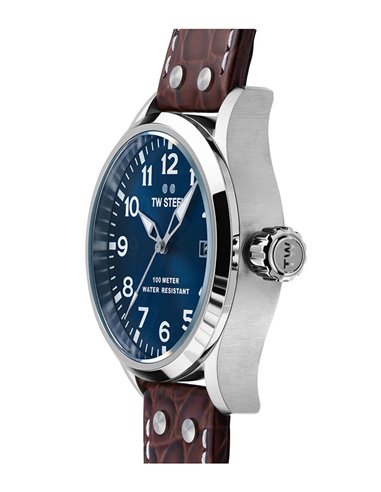 Tw Steel Watch VS101 Volante Brown Leather Strap