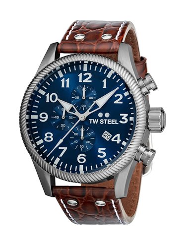 Reloj Tw Steel VS111 Volante Correa de Piel Marron