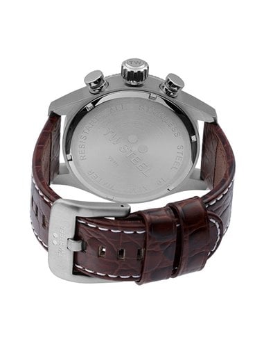Tw Steel Watch VS111 Volante Brown Leather Strap