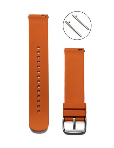 Correia Silicone « Universal 20 mm » Laranja