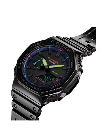| GA-2100RGB-1AER | Herrenuhr Casio « G-SHOCK & G-CARBON VIRTUAL RAINBOW » GA-2100RGB-1AER