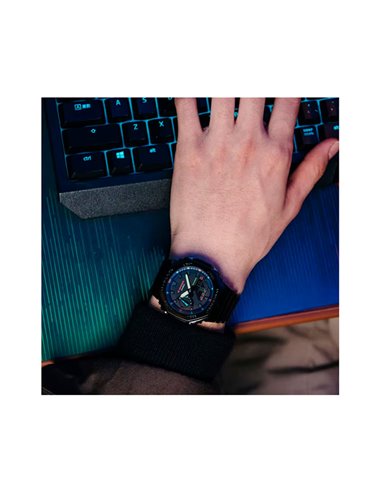 | GA-2100RGB-1AER | Herrenuhr Casio « G-SHOCK & G-CARBON VIRTUAL RAINBOW » GA-2100RGB-1AER