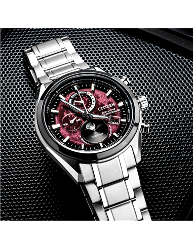 Herrenuhr Citizen BY1018-80X Eco-Drive Tsuki-Yomi Moonphase Granat