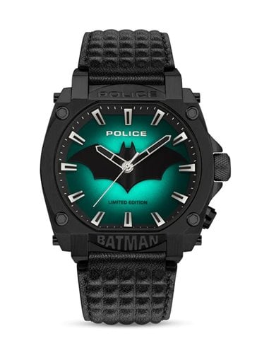 Relógio PEWGD0022601 Police Batman Forever Ip Preto Couro Preto