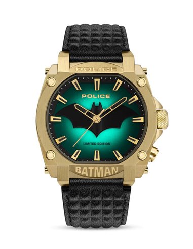 Montre PEWGD0022602 Police Batman Forever Doré Cuir Noir
