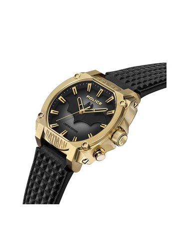 Police PEWGD0022602 Watch Batman Forever Golden Black Leather