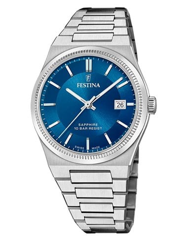 Reloj Festina F20034/2 Swiss Made Hombre Esfera Azul