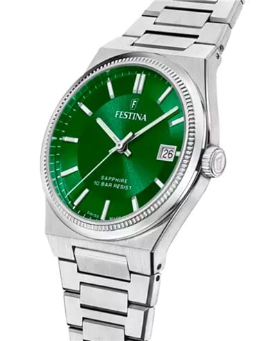 Herrenuhr Festina Swiss Made F20034/3 Swiss Made Grünes Zifferblatt